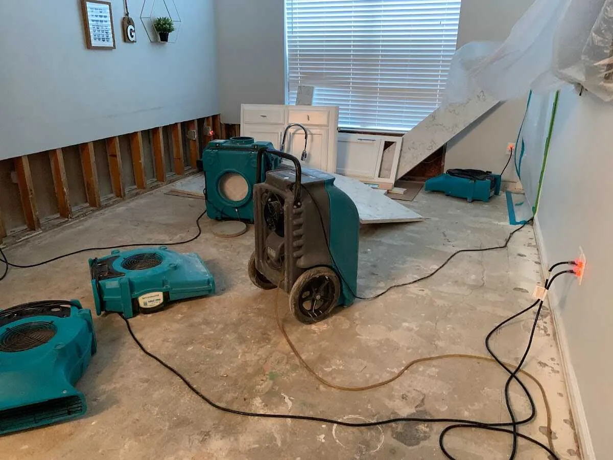 Dehumidifier in flood-cut room for Water Extraction & Removal in East Wenatchee